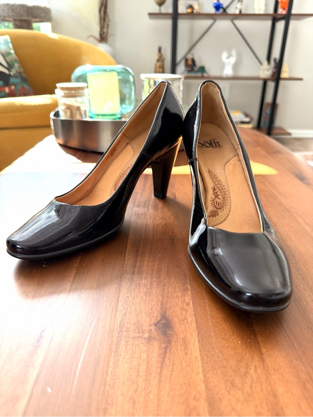 Sofft Espresso Brown Patent Leather Pumps Heels Size 8.5